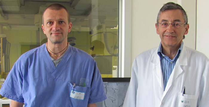 Da sinistra i cardiologi ASL BI dr Biondino Marenna e Marco Marcolongo 11-06-2015