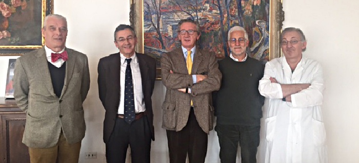 Da sinistra Luca Sala, Marco Marcolongo, Roberto Jura, Mario Alberto Clerico e Claudio Pissaia direttori dipartimento aslbi 21012016