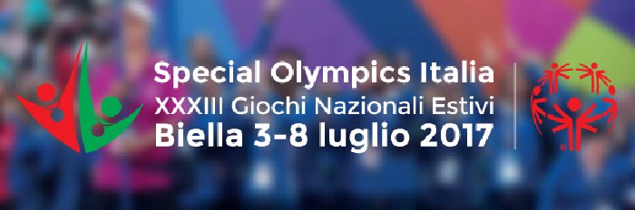 Banner Giochi Nazionali Estivi Special Olympics a Biella luglio 2017