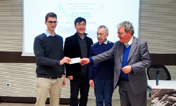 Il “Premio Elsa Piana – Tessile e Salute” 2019 al dottor Stefano Scapin dell’Università di Padova con il “Cotone antibatterico”