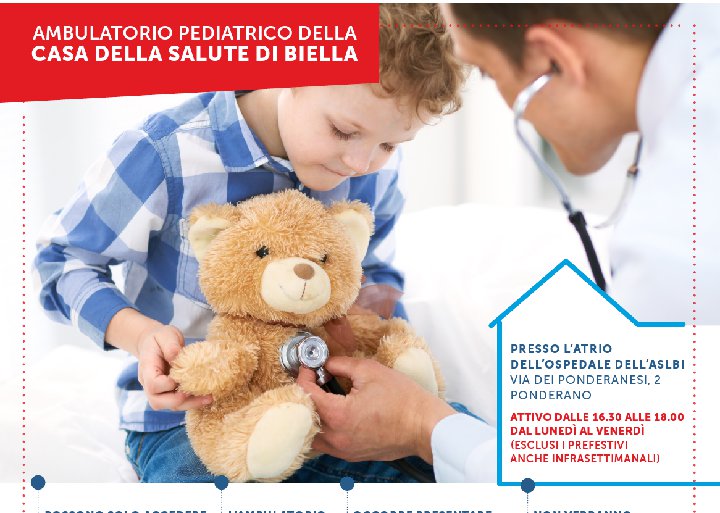 I Pediatri di Libera Scelta nella Casa della Salute di Biella