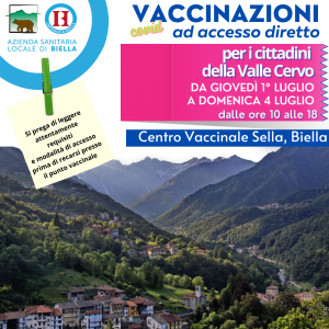 Campagna vaccinale Covid: undici giorni di accesso diretto per i cittadini residenti nel territorio dell’Asl di Biella