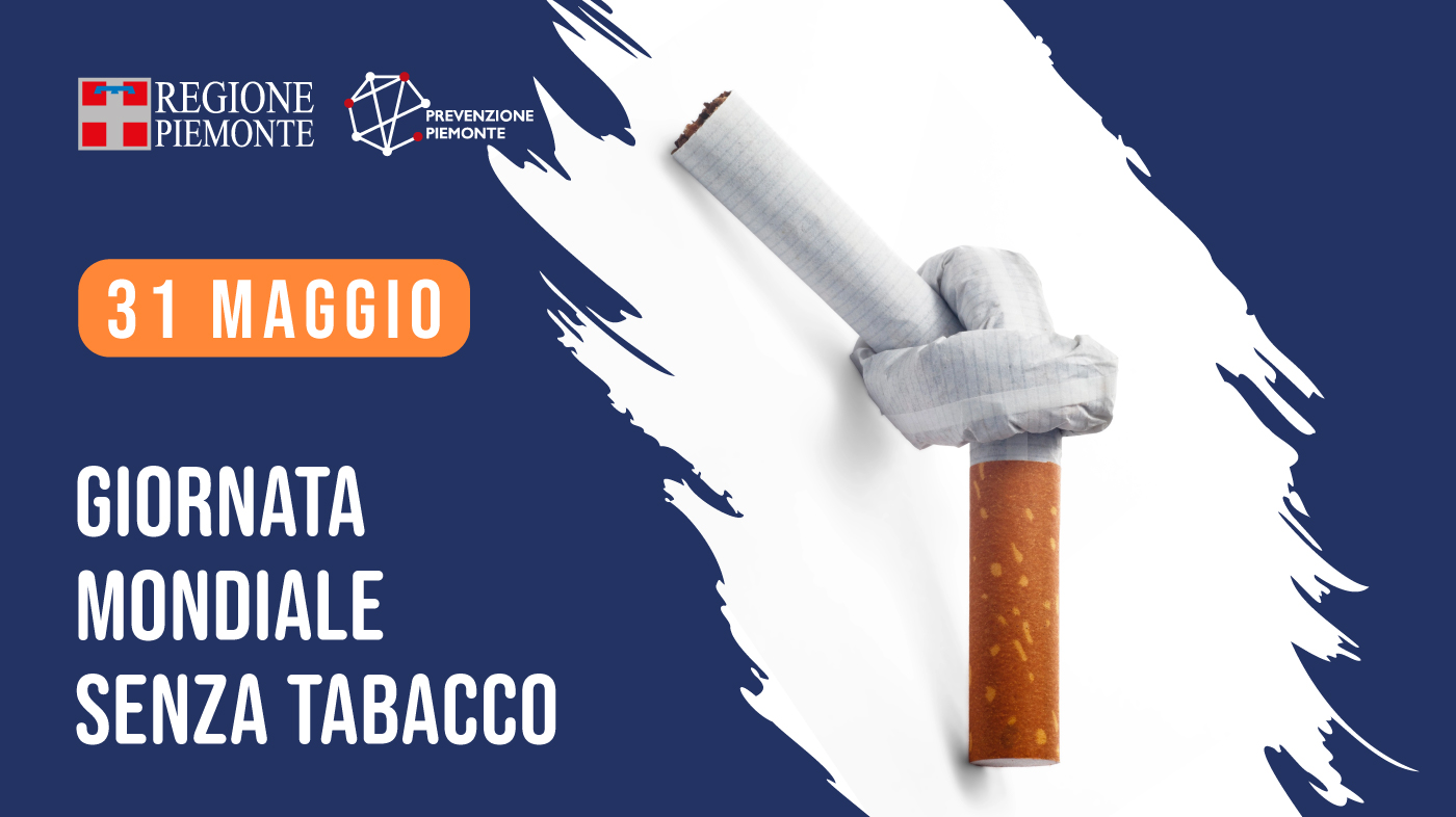 Giornata Mondiale sennza tabacco 2025 - banner Regione Piemonte