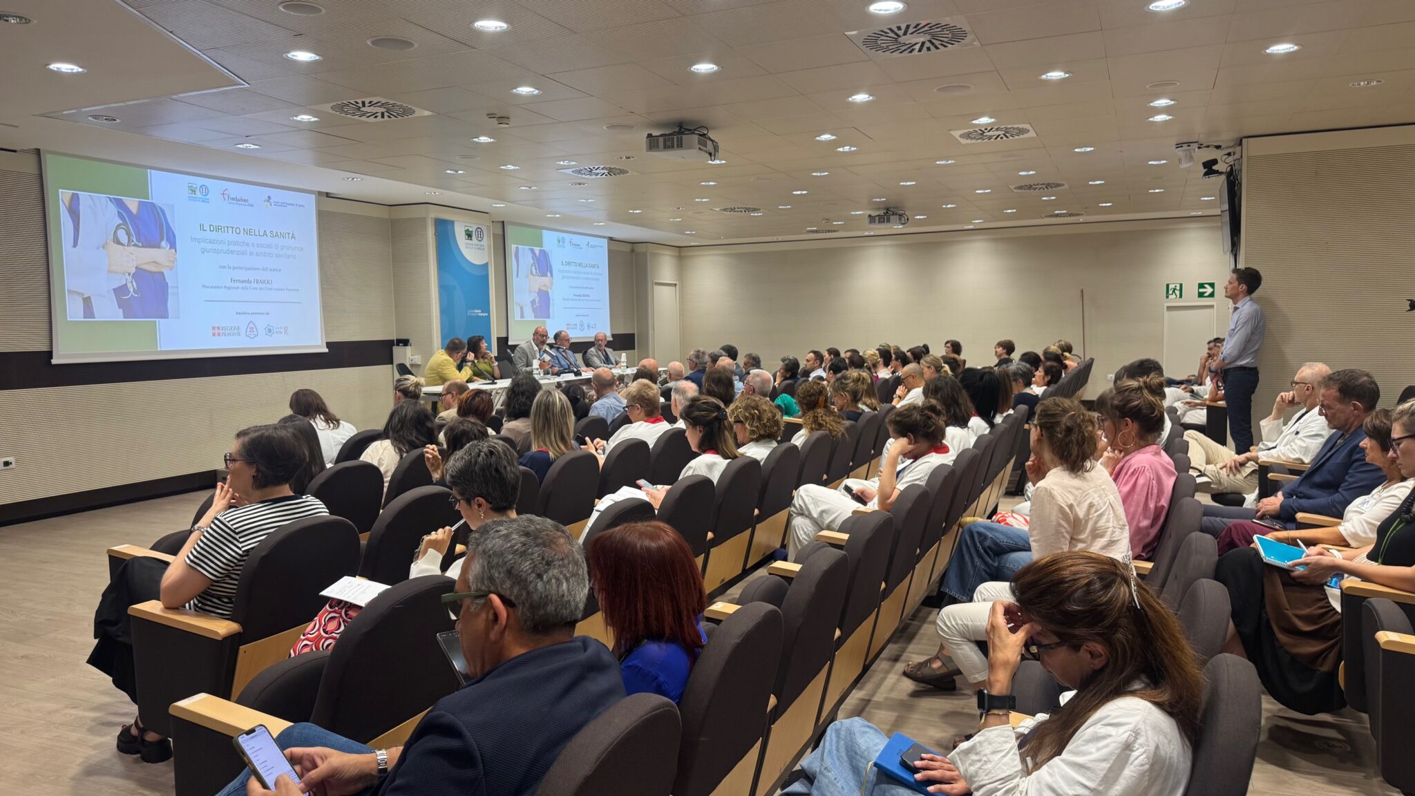 La Sala Convegni dell'Ospedale di Biella in occasione dell'incontro dedicato al personale dell’ASL BI sul Diritto nella Sanità
