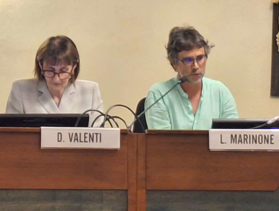La dottoressa Danila Valenti, Vice Presidente della Società Italiana Cure Palliative ed il dottor Luca Marinone, Responsabile Cure Palliative ASL BI Relatori presso l'Università Cattolica del Sacro Cuore di Milano