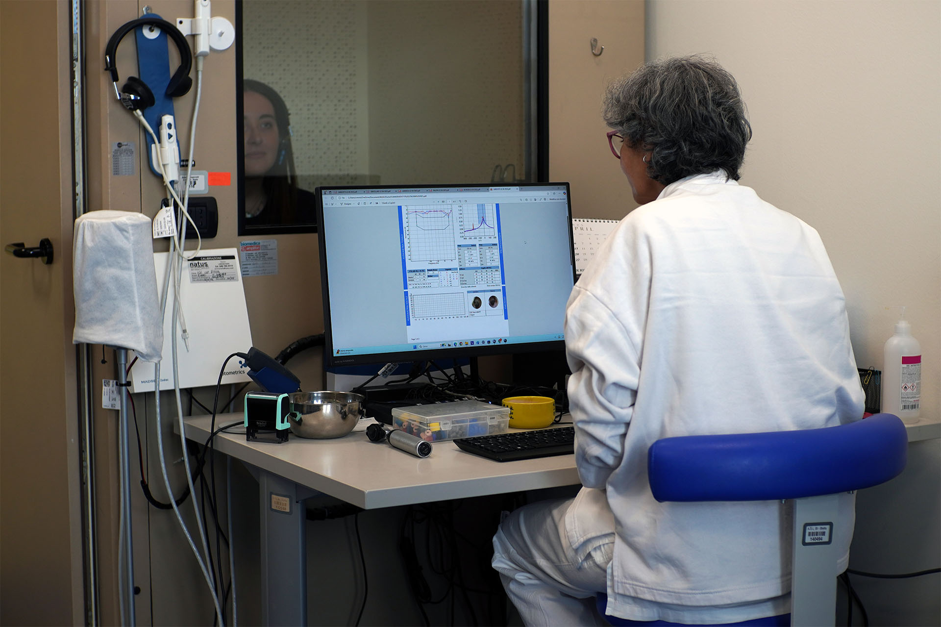 Una visita presso l'Ambulatorio di audiometria. Sordità centrale