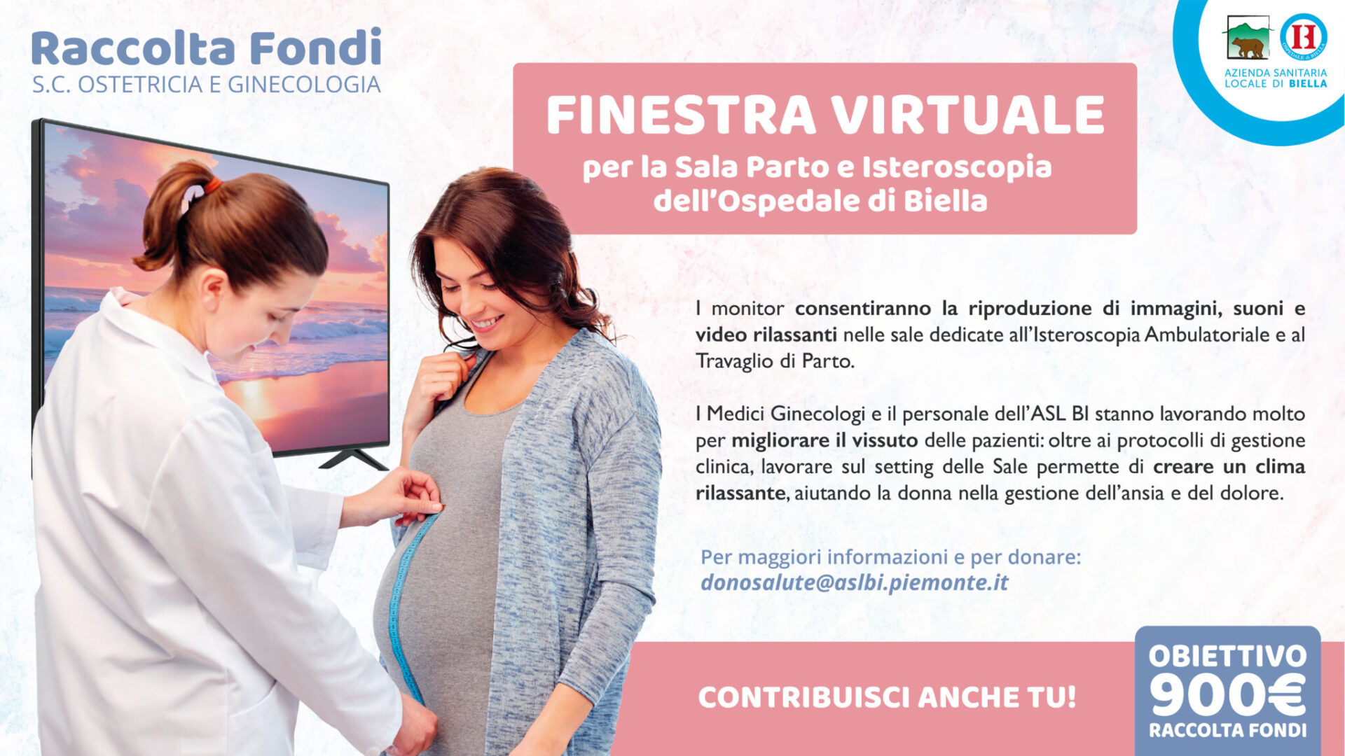banner ginecologia raccolta fondi monitor