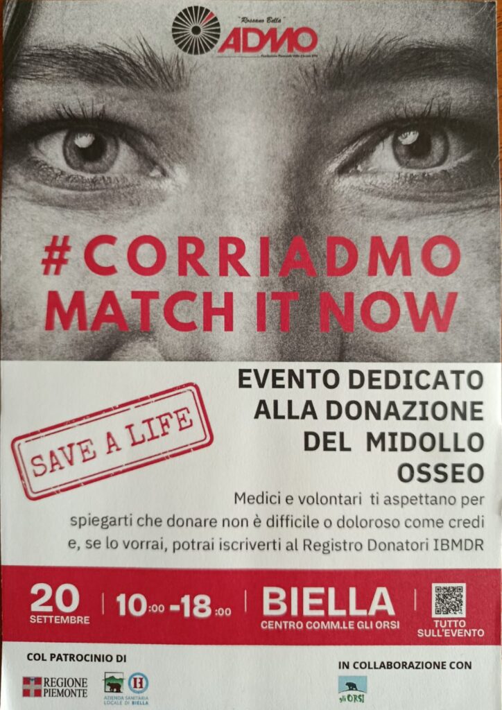 La locandina della campagna "MATCH IT NOW" di ADMO