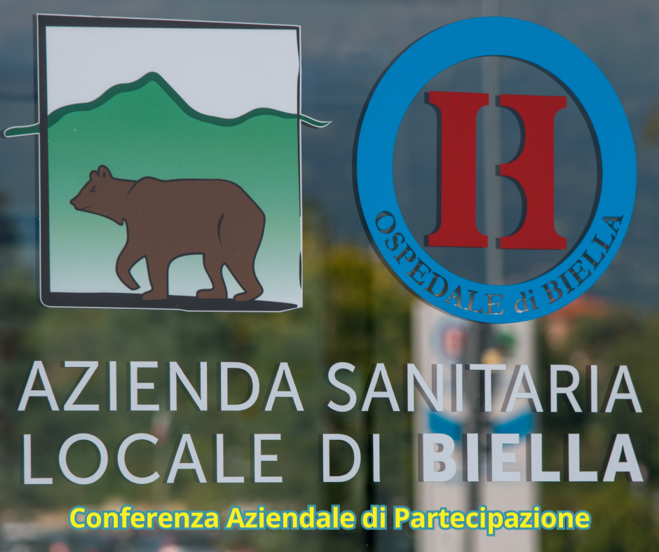 Logo dell'ASL BI con l'aggiunta della scritta 2Conferenza aziendale di partecipazione"
