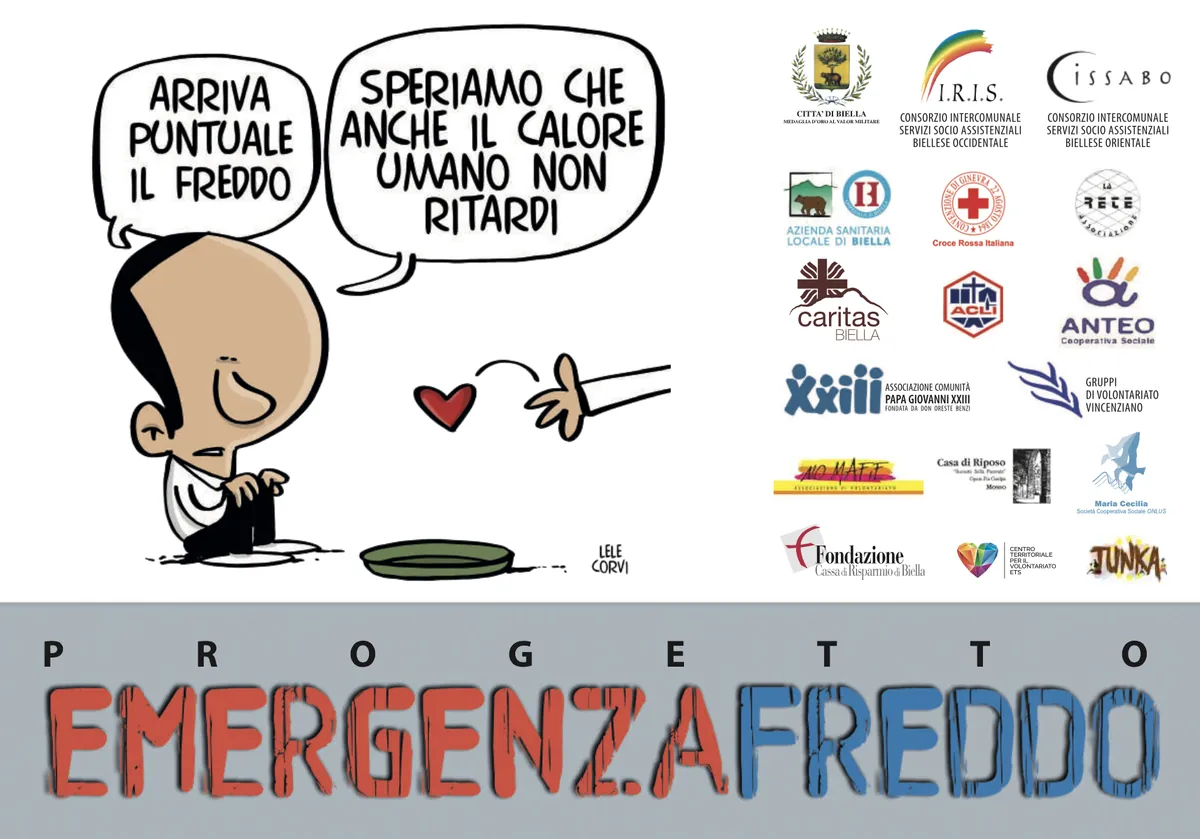 La cartolina della quattordicesima edizione del progetto Emergenza Freddo