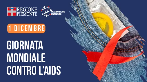 L'immagine della Regione Piemonte dedicata alla Giornata mondiale contro l'AIDS