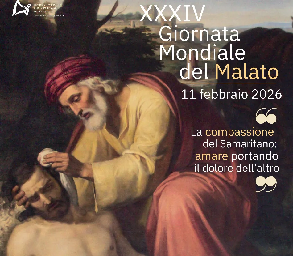 Una parte della locandina della Giornata Mondiale del Malato 11 febbraio 2026