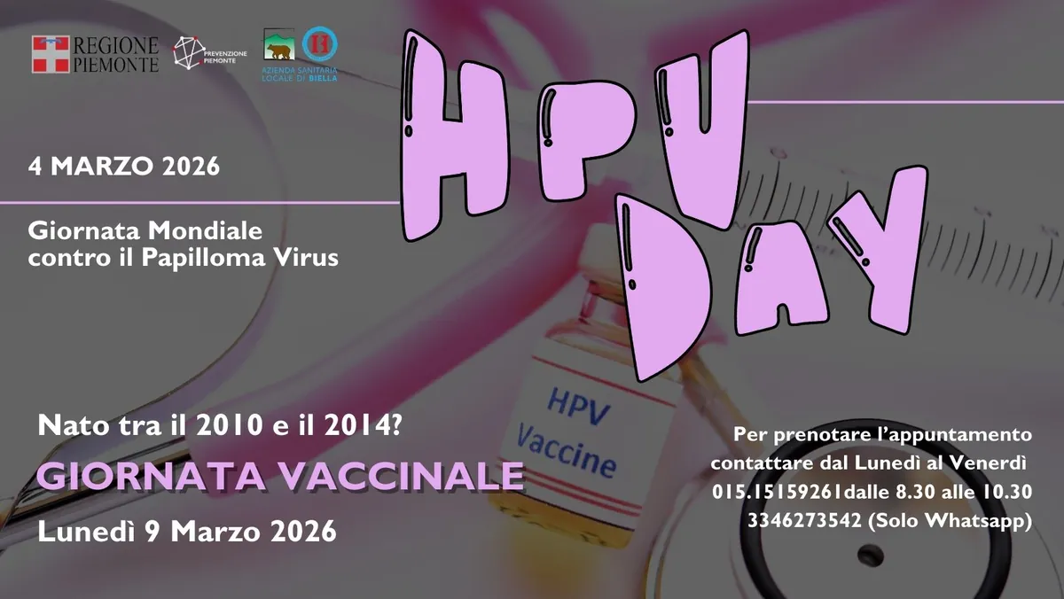 Giornata Vaccinale in occasione della Giornata Mondiale contro l'HPV