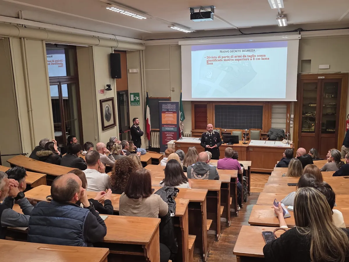 Veduta della Sala convegni durante l'incontro su legalità e prevenzione nelle scuole