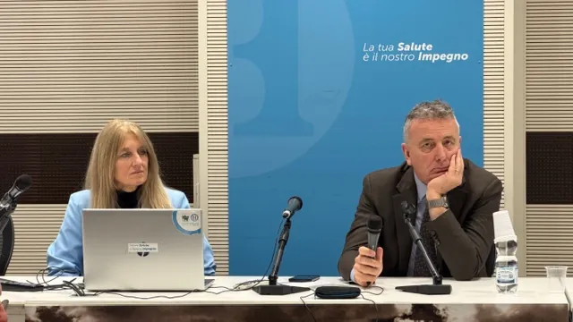 Lia Rusca e Mario Coletti Moia al tavolo del convegno