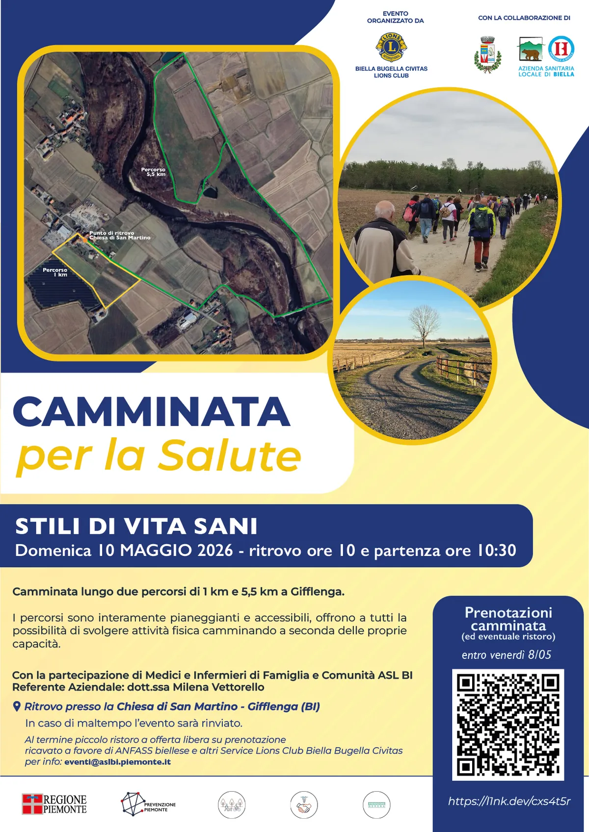 Camminata per la Salute: la locandina
